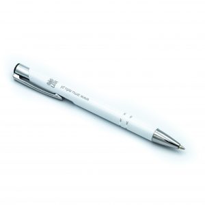 długopis biały z logotypem UAM