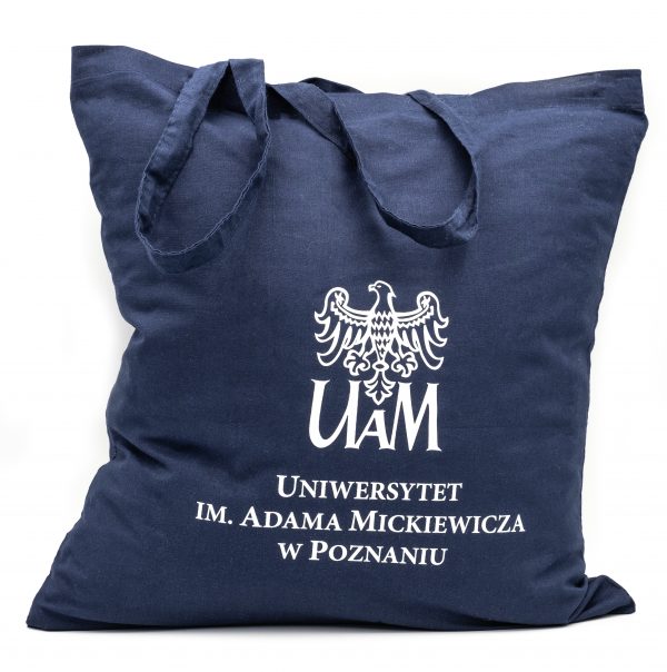 torba bawełniana granatowa z logotypem UAM